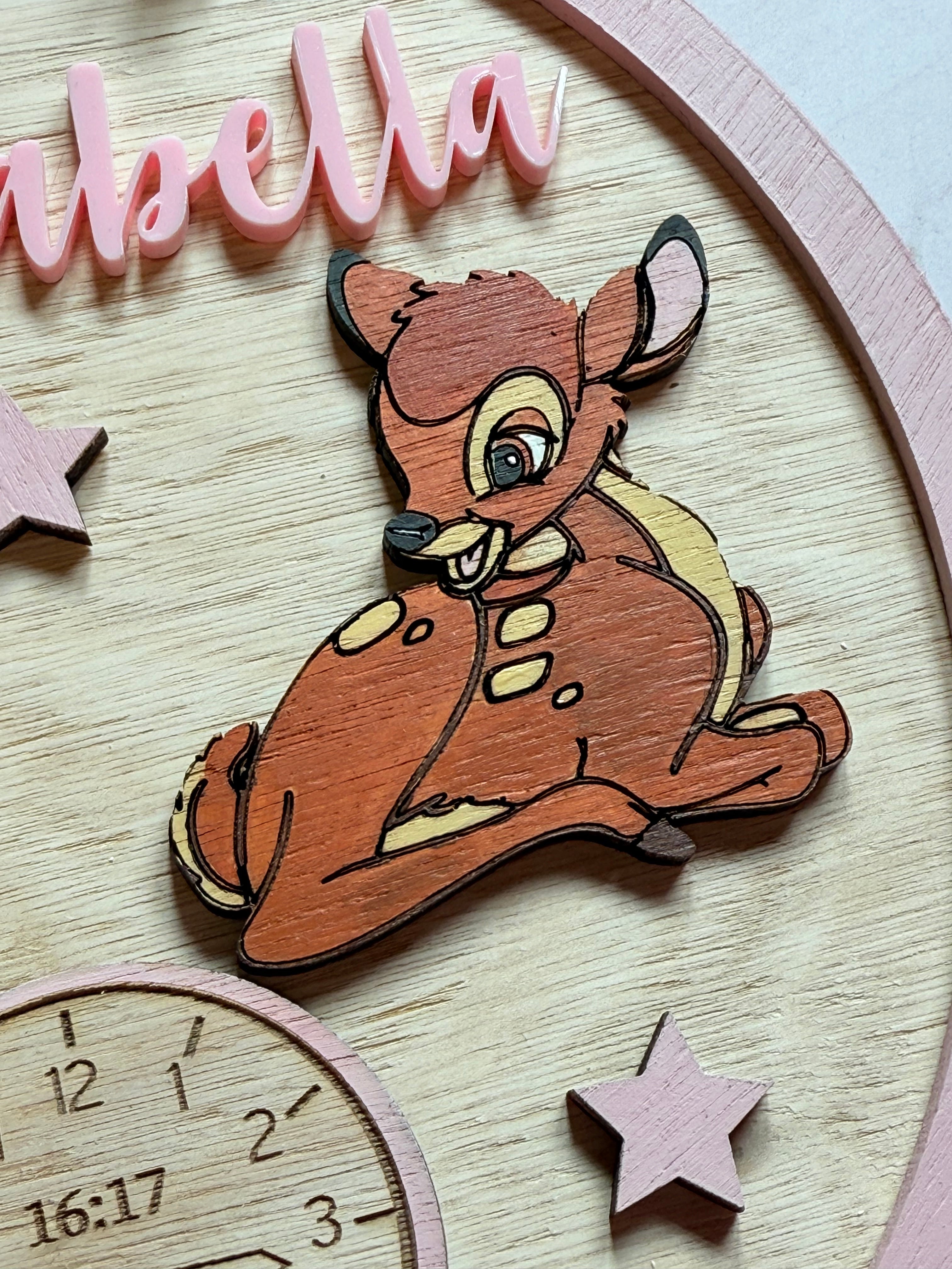Cartel datos de nacimiento Bambi