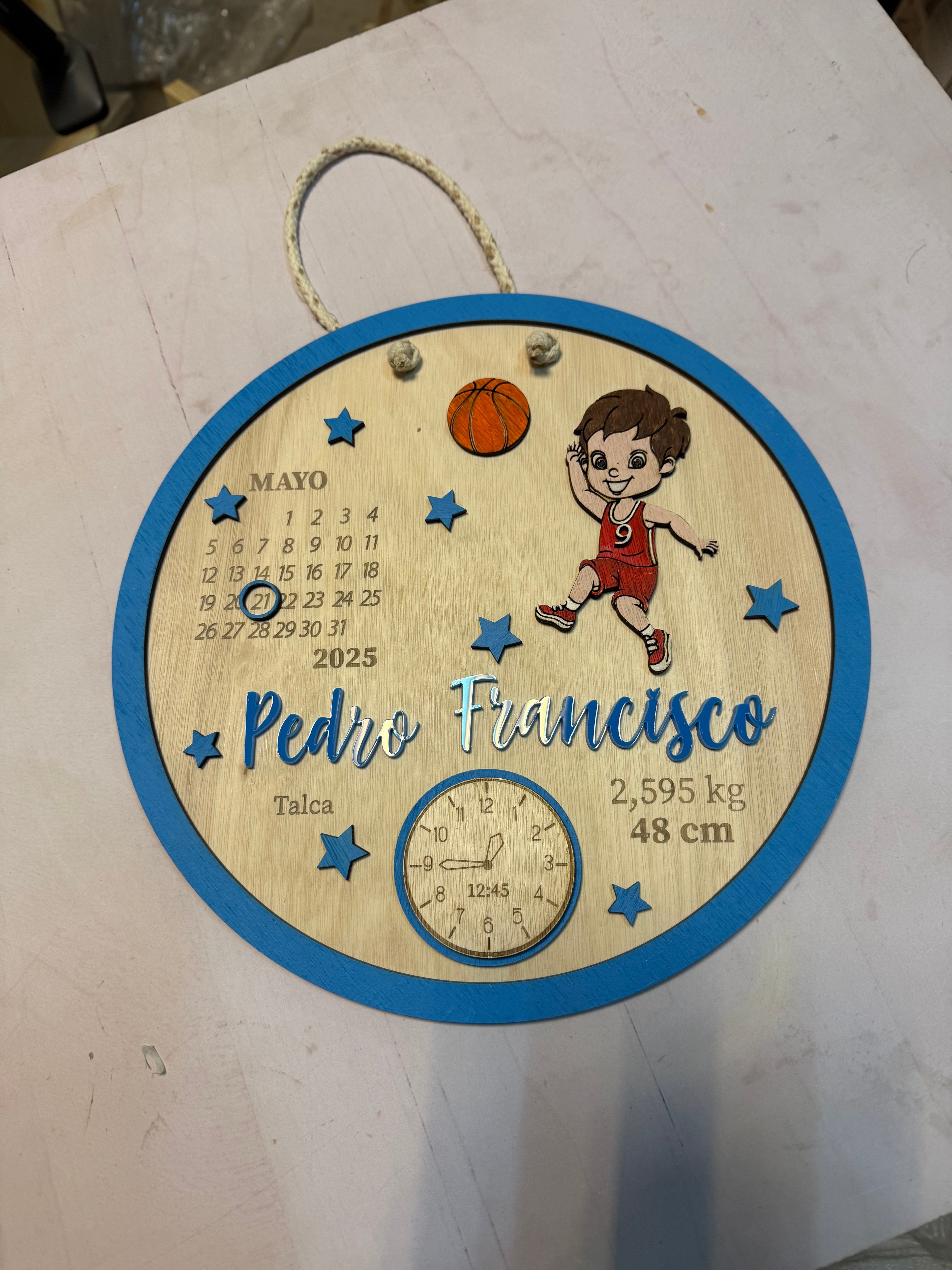Cartel de nacimiento basquetbol