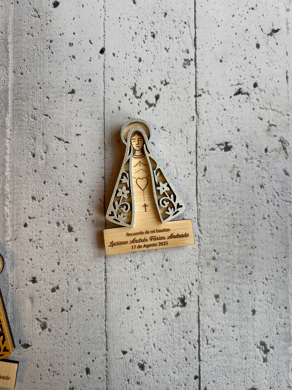 Imanes recuerdo bautizo virgen de Lourdes