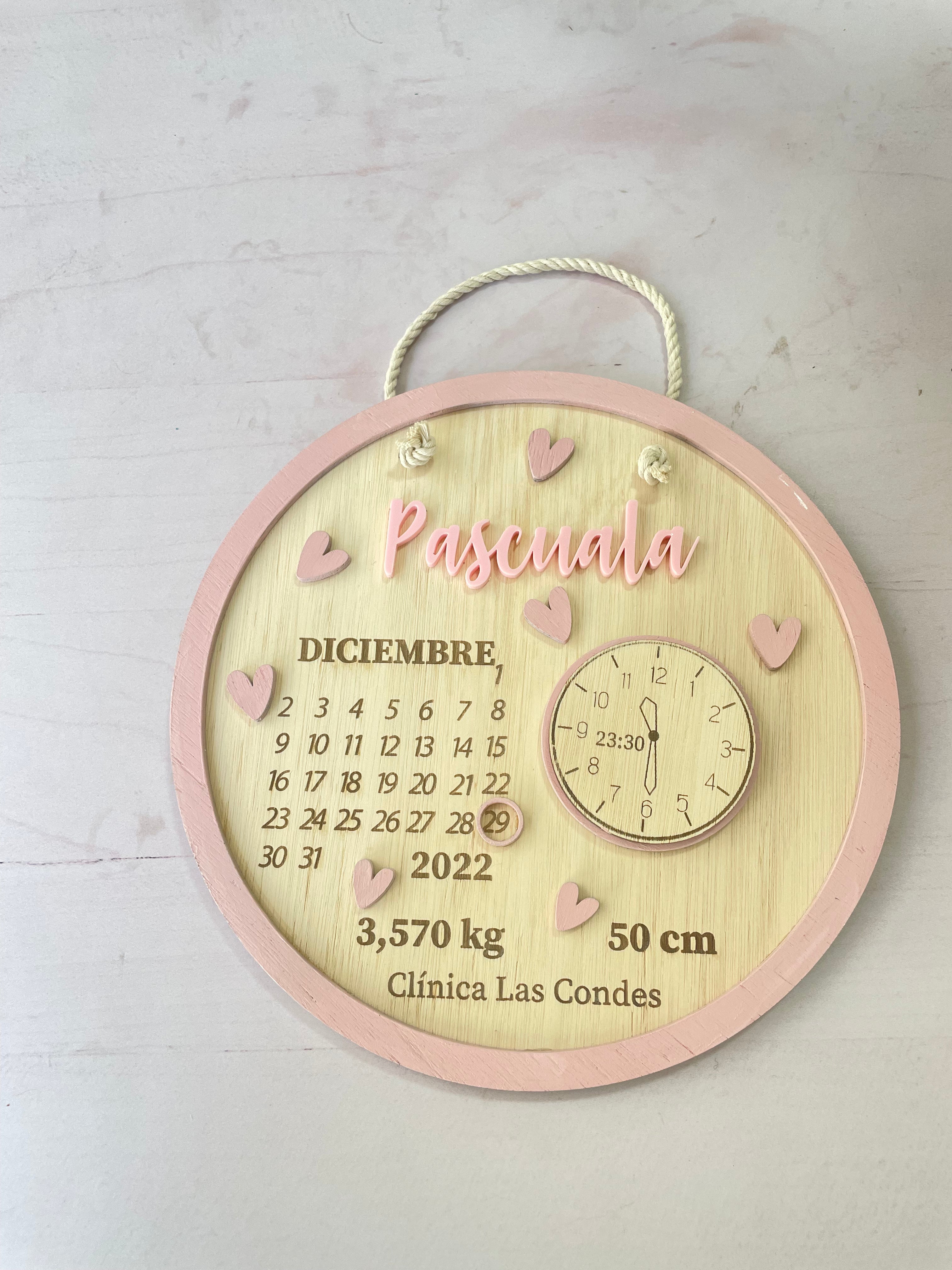 Datos de nacimiento con borde