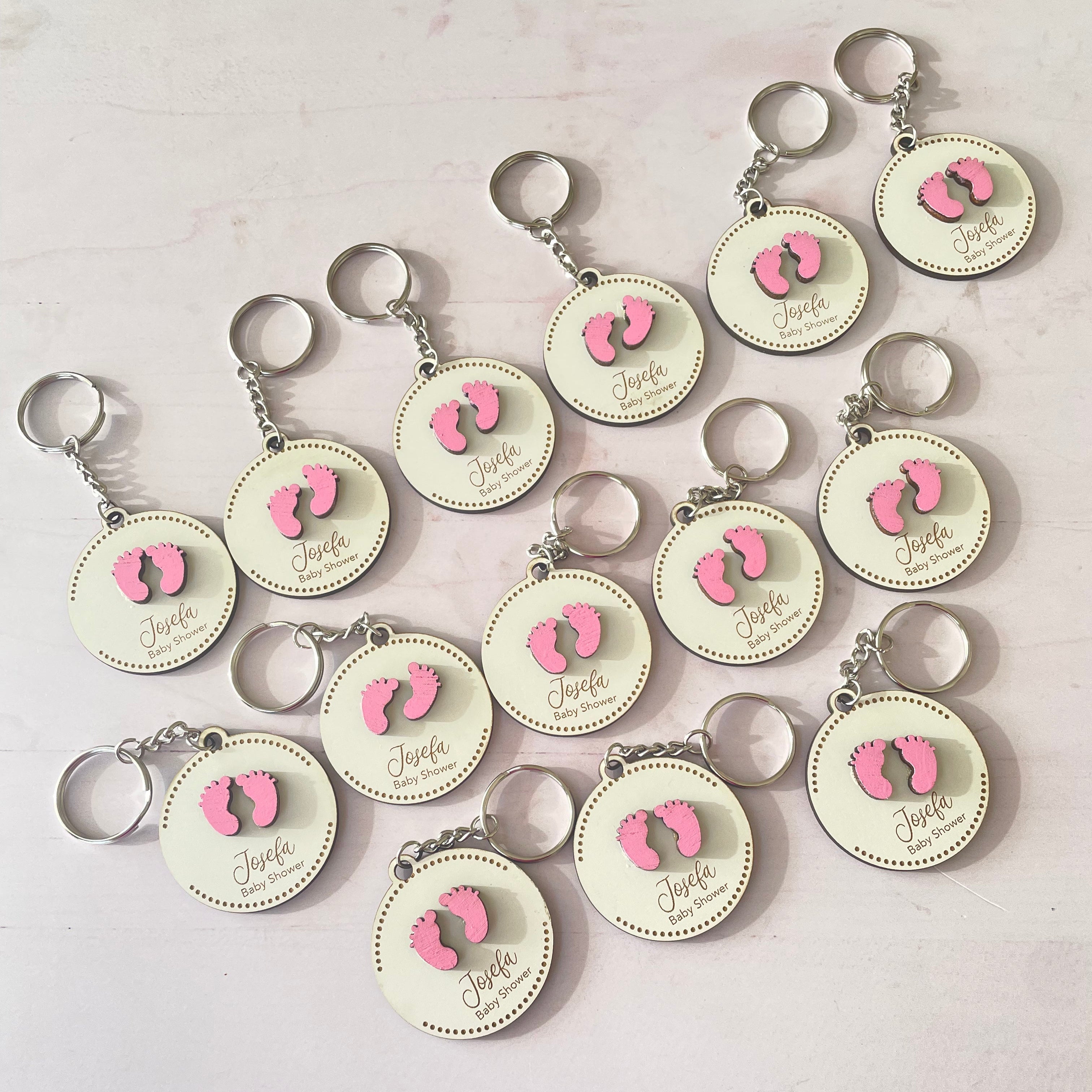 Llaveros de recuerdo para baby shower